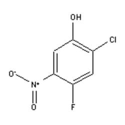 Accela Chembio Inc 2-chloro-4-fluoro-5-nitrophenol |  25g |  84478-75-1 |  MFCD02670258 |  98% |  Shelf Life: 1980 Days |  Moisture Sensitive