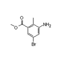Accela Chembio Inc&nbsp;Methyl 3-amino-5-bromo-2-methylbenzoate |  25g |  1000342-11-9 |  MFCD08690071 |  97+% |  Shelf Life: 1260 Days |  Light Sensitive/n2/+4
