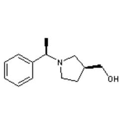 Accela Chembio Inc&nbsp;(s)-1-[(r)-1-phenylethyl]-3-(hydroxymethyl)pyrrolidine |  5g |  109960-55-6 |  MFCD12828252 |  97+% |  Shelf Life: 1260 Days |  Light Sensitive/air Sensitive/+4