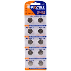 Parts Express PKCELL 10-Pack AG13 A76 LR44 Button Cell, Quantity: Pack