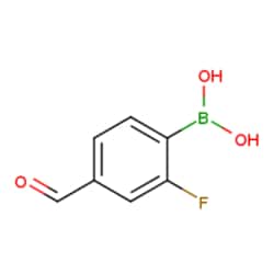 Aobchem 2-Fluoro-4-formylphenylboronic acid, AOBCHEM USA 14031-5G. 871126-22-6.