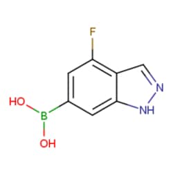 Aobchem (4-Fluoro-1H-indazol-6-yl)boronic acid, AOBCHEM USA 21113-1G. 1253911-24-8.