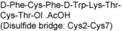 Selleck Chemical LLC Octreotide Acetate 50mg 79517-01-4 D-Phe-c[Cys-Phe-D-Trp-Lys-Thr-Cys]-Thr-ol,
