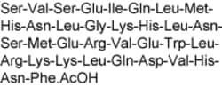 Selleck Chemical LLC Teriparatide Acetate 50mg 52232-67-4 H-Ser-Val-Ser-Glu-Ile-Gln-Leu-Met-His-Asn-Leu-Gly-Lys-His-Leu-Asn-Ser-Met-Glu-Arg-Val-Glu-Trp-Leu-Arg-Lys-Lys-Leu-Gln-Asp-Val-His-Asn-Phe-OH,