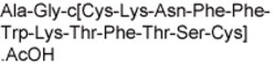 Selleck Chemical LLC Somatostatin Acetate 50mg 38916-34-6 Ala-Gly-Cys-Lys-Asn-Phe-Phe-Trp-Lys-Thr-Phe-Thr-Ser-Cys-OH(Cys3-Cys14),