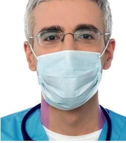 Azzota Corp Blue Pp Non-Woven Lab Protection Face Masks With Ear Loops, 500/Pk