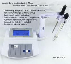 Azzota Corp Benchtop Conductivity Meter With Temp Conductivity Range: 0.05