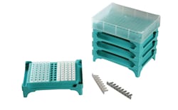 Azzota Corp Pcr Tube Rack, 96 Well (8X12), Individual Cap, 25Pk