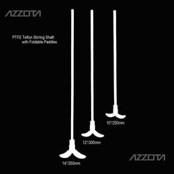 Azzota Corp Ptfe Stirring Shaft With Foldable Paddles, 12", Quantity: Each