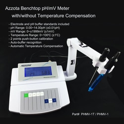 Azzota Corp Benchtop Ph/Mv Meter With Temp. Ph Range: 0.00-14.00Ph Ph Accuracy: