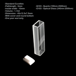 Azzota Corp 5mm Pathlength Standard Cuvettes - 1.7Ml Pathlength - 5mm Inside