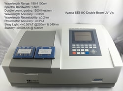 Azzota Corp Double Beam Spectrophotometer, Scanning Function, 1.8Nm Bandwidth,