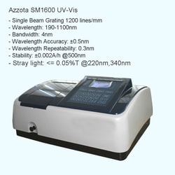 Azzota Corp Uv-Visible Spectrophotometer, 4Nm Bandwidth, 190-1100Nm, 128 X 64 Lcd. Automatically Set Wl. Usb Connection. Display/Save 200 Standard Curves/Data. W/Kinetics Function. Pc Wl Scan Software Included.
