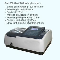 Azzota Corp Uv-Visible Spectrophotometer, 2Nm Bandwidth, 190-1100Nm, 128X64