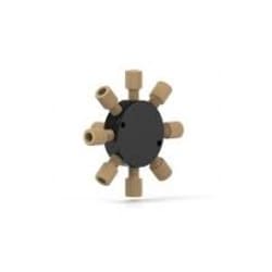 IDEX Health PEEK Manifold Assembly 9 Port, for 1/8" OD, Quantity: Each