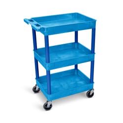 LUXOR Tray Shelf Carts, Blue