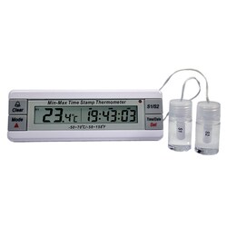 Thermco Products Inc DUAL PROBE Min/Max Time Date Stamp Digital Alarm Thermometer