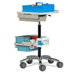 Medicus Health Store & Go Blood Draw Cart, Lockable Drawer & Storage Bins