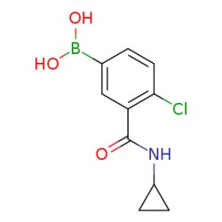 eMolecules​&nbsp;4-Chloro-3-(cyclopropylcarbamoyl)phenylboronic acid | 871332-73-9 | 5G | Purity: 98%