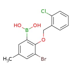 eMolecules​ 3-Bromo-2-(2'-chlorobenzyloxy)-5-methylphenylboronic acid |