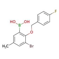 eMolecules​ 3-Bromo-2-(4'-fluorobenzyloxy)-5-methylphenylboronic acid |