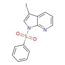 eMolecules​&nbsp;887115-53-9 | 1-Benzenesulfonyl-3-iodo-1h-pyrrolo[2,3-b]pyridine | Combi-Blocks | MFCD08741527 | 384.190 | C13H9IN2O2S | 96.000 | Ic1cn(c2ncccc12)S(=O)(=O)c1ccccc1 | 1g | 117571660