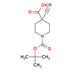 eMolecules​ 1-(tert-Butoxycarbonyl)-4-cyanopiperidine-4-carboxylic acid