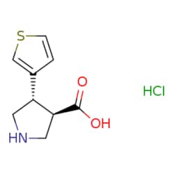 eMolecules​&nbsp;(?)-trans-4-(3-Thienyl)pyrrolidine-3-carboxylic acid hydrochloride | 1864003-47-3 | 100MG