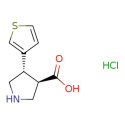 eMolecules​ (?)-trans-4-(3-Thienyl)pyrrolidine-3-carboxylic acid hydrochloride | 1864003-47-3 | 250MG