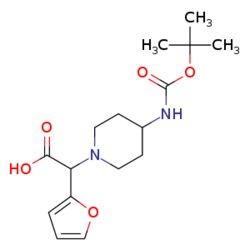 eMolecules​ 2-(4-Boc-aminopiperidin-1-yl)-2-(furan-2-yl)acetic acid | 870703-77-8