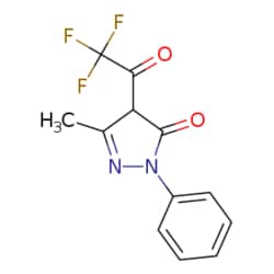 eMolecules​&nbsp;1691-93-6 | 4-Trifluoroacetyl-3-methyl-1-phenyl-5-pyrazolone | Combi-Blocks | MFCD00143378 | 270.211 | C12H9F3N2O2 | 95.000 | CC1=NN(C(=O)C1C(=O)C(F)(F)F)c1ccccc1 | 1g | 388719725