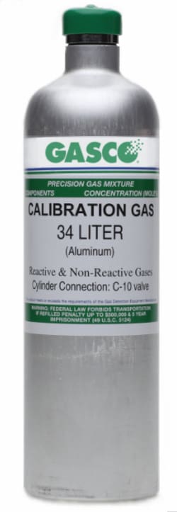 Gasco Isobutylene 100 PPM in Air Calibration Gas 34 Liter Aluminum Cylinder