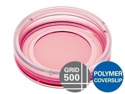 Ibidi USA µ-Dish 35 mm, Low Grid-500, ibiTreat - Tissue Culture Treated Polymer Coverslip