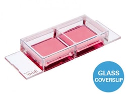 Ibidi USA µ-Slide 2 Well Ph+, Glass Bottom - #1.5H Glass Bottom Coverslip