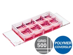 Ibidi USA µ-Slide 8 Well Grid-500, ibiTreat - Tissue Culture Treated Polymer Coverslip