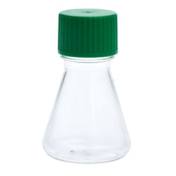 CELLTREAT Scientific Products 125mL Erlenmeyer Flask, Solid Cap, Plain Bottom, PETG, Sterile