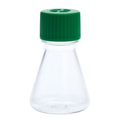 CELLTREAT Scientific Products 125mL Erlenmeyer Flask, Vent Cap, Plain Bottom, PETG, Sterile