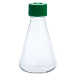 CELLTREAT Scientific Products 500mL Erlenmeyer Flask, Vent Cap, Plain Bottom, PETG, Sterile