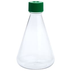 CELLTREAT Scientific Products 1000mL Erlenmeyer Flask, Vent Cap, Plain Bottom, PETG, Sterile