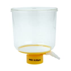 Celltreat 229713 Bottle Top Filter, Sterile, Graduated, PES Filter Material, 0.45µm Pore Size, 75mm Diameter, 500mL Volume (Case Of 24