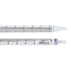 CELLTREAT Scientific Products 50mL Serological Pipet, Individual Paper/Plastic Wrapper Packed in Bags, Sterile pipette