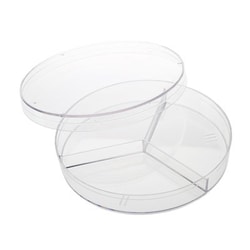 CELLTREAT Scientific Products 100mm x 15mm Petri Dish, 3 Compartments, Sterile