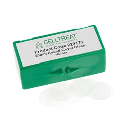 CELLTREAT Scientific Products 20mm Round Cover Glass, Sterile, Quantity: