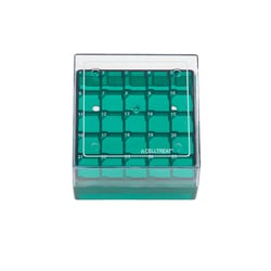 CELLTREAT Scientific Products 25 Place Storage Box for CF Cryogenic Vial, Polycarbonate, Non-sterile