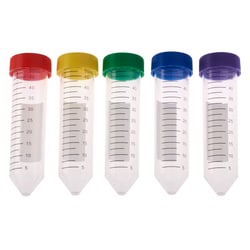 CELLTREAT Scientific Products 50mL Centrifuge Tube, Assorted Color Cap - Bag, Sterile, 500/CS