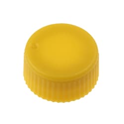 CELLTREAT Scientific Products CAP ONLY, Screw Top Micro Tube Cap, O-Ring, Opaque, Yellow, Non-sterile, 1000/CS