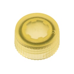 CELLTREAT Scientific Products CAP ONLY, Screw Top Micro Tube Cap, O-Ring, Translucent, Yellow, Non-sterile, 1000/CS