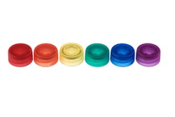 CELLTREAT Scientific Products CAP ONLY, Screw Top Micro Tube Cap, O-Ring, Translucent, Assorted Colors, Non-sterile, 1000/CS