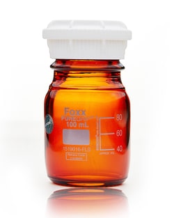 Foxx Life Sciences PUREGRIP Reusable Amber Light-Blocking Round Glass Media