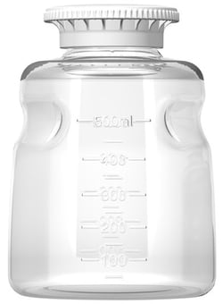 Foxx Life Sciences&nbsp;Autofil Sterile Polystyrene (PS) Media Storage Bottles with SECUREgrasp GL45 Cap, 500mL, 24/CS